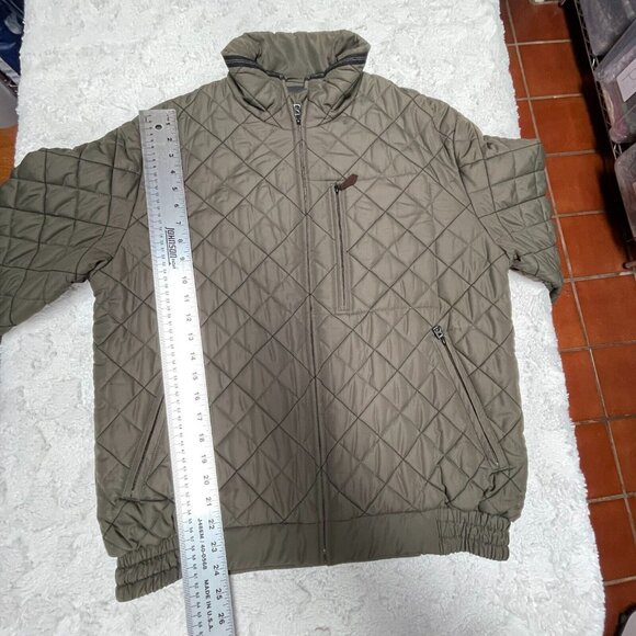 Bogner Quilted Bomber Ski Jacket Women's Size US 40 Green High Neck Zip Pockets - Picture 9 of 9